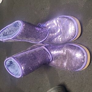UGG CLASSIC SPARKLE PURPLE SEQUIN W/PSP LIMITED EDITION WOMEN US 7